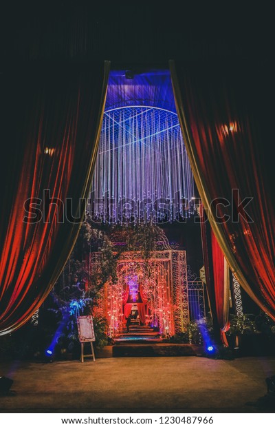 Entrance Wedding Reception Decor Karachi Pakistan Stock Photo