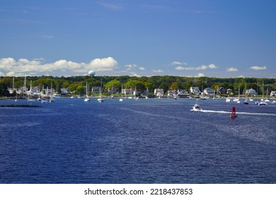 Entrance Of Wickford Harbor In The Narragansett Bay