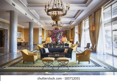 Entree Hall In Luxury Hotel 