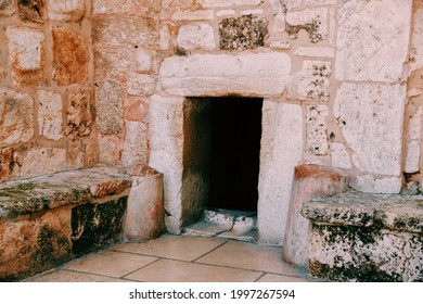 Entry door to Church of the Nativity, Bethlehem - Shutterstock ID 1997267594