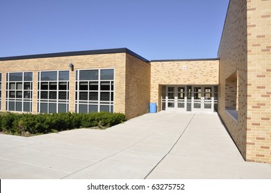 entry doors for a modern school building.  The school is in Whitehall, Pennsylvania.