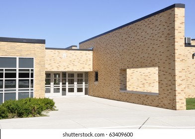 entry doors for a modern school building.  The school is in Whitehall, Pennsylvania.