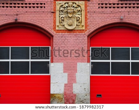 entry gates to the headquarters of the fire brigade