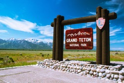  Entry To The Grand Teton National Park, Wyoming