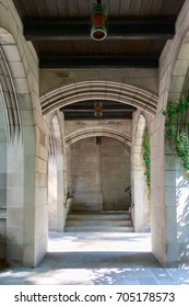 Entry Stone Arch In Church In Chicago