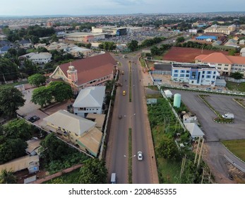 Enugu, Nigeria - June 19th 2022: An Aerial View Of Abakaliki Road In GRA, Enugu