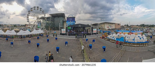 Enugu, Enugu, Nigeria - November 14th 2021: A Panoramic View Of The Abakaliki Road In Enugu