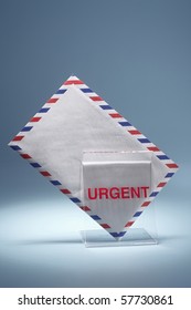 Envelope inserted in a sign.
