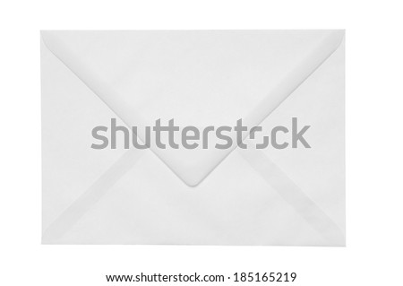 Envelope isolation on white background