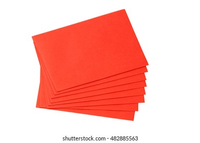 Envelope Red gift bag for the money in the Chinese New Year isolated on white background.