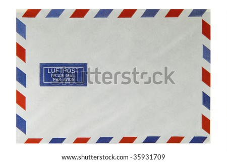Envelopes with the words air mail in different languages