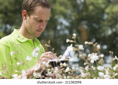 Enviromental Scientist Researching The Environment And Natural Diversity 