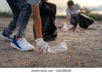 Environment Concept.Diverse Group Of People Picking Up Trash In The Park Volunteer Community Service.Save Earth