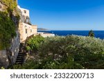 Environment and landscape of Moni Kapsa monastery in the southeast of the island of Crete Greece - Lerapetra area.