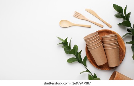 Environment Protection. Eco-friendly Tableware For Home And Picnic