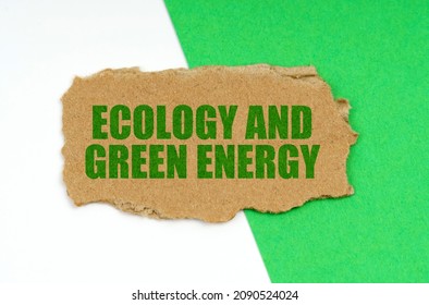 Environmental Concept. On A White-green Background Lies A Piece Of Cardboard With The Inscription - Ecological Waste Free Journey