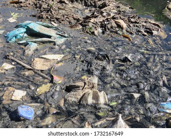 Environmental Pollution Upstream Urban River Catchment Stock Photo ...