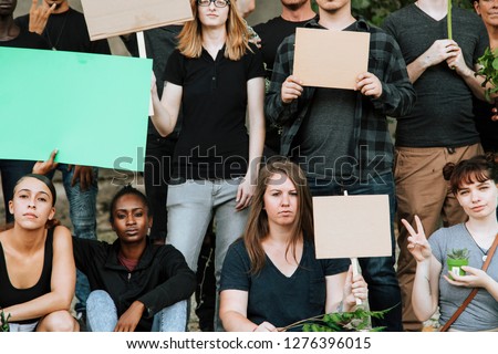 Environmentalists protesting for the environment