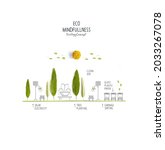 
Environmentally friendly urban landscapes. Eco city park with ecologically friendly technologies: solar panels for street lights, waste sorting and tree planting, provide clean air in the city.
