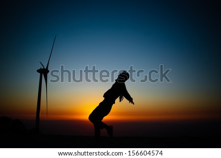 Similar – Image, Stock Photo wind power Technology