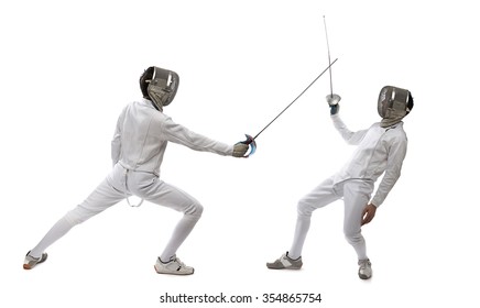 Epee Or Sabre Fencing Players