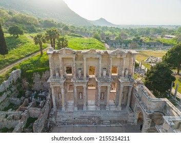 Ephesus Ancient City Drone Photo, Aegean Region Selcuk, Izmir Turkey