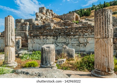 Ephesus Ancient Greek Ruins In Anatolia Turkey