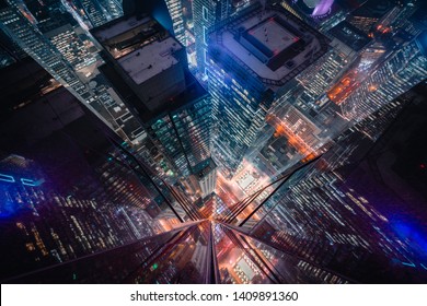 Epic and Futuristic Architecture Financial District Skyscraper Look-downs in Toronto Canada