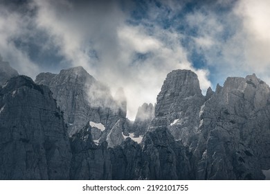 Epic Mountain Vista With Dramatic Storm Light