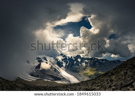 Similar – Panorama road Großglockner illuminated