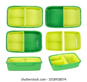 Epmty Lunch Box Isolated On White Background