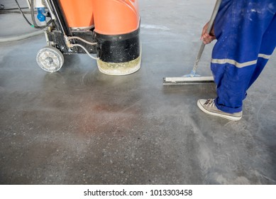 epoxy floor in warehouse factory japan construction site ,polishing stone concrete - Powered by Shutterstock