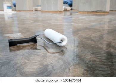 Epoxy flooring painting for water proof on roof slab