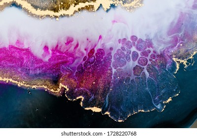 Epoxy resin art. Abstract composition for your design. Macro photo
