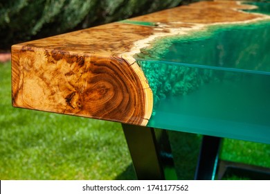 epoxy resin handmade wooden table