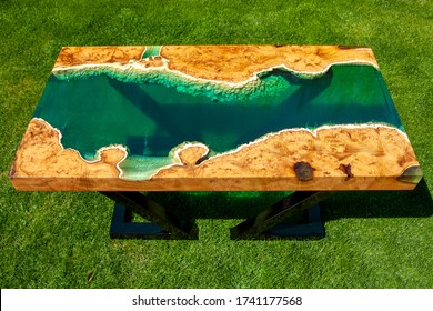 Epoxy Resin Handmade Wooden Table