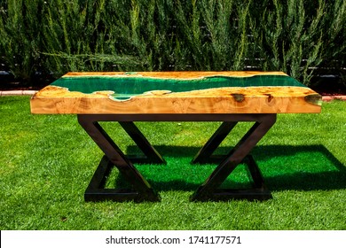 epoxy resin handmade wooden table