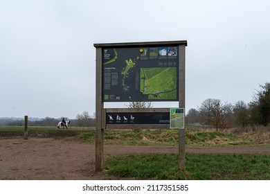 Epping Forest Park Information Map, London, UK - 03 Feb 2022