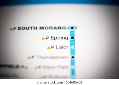 Epping Station. Melbourne Metro Map.