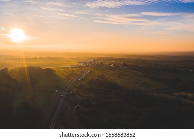 Epsom Down Racecourse Views - Drone Photo