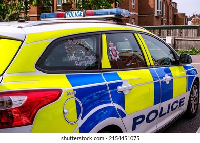 Epsom Surrey, London, May 09 2022, Police Patrol Squad Car Parked With No People