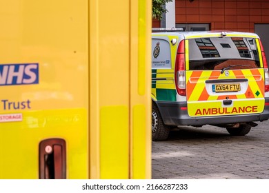 Epsom Surrey, London UK, June 10 2022, NHS Ambulance Service Vehicle