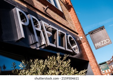 Epsom Surrey, London UK, May 22 2022, Prezzo Italian Style High Street Restaurant Chain