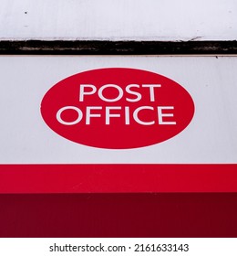 Epsom Surrey, London UK, May 28 2022, Royal Mail Post Office Shop Or Store Sign And Logo With No People