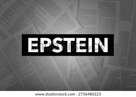 Epstein files with emails and documents in the background. Epstein files released in the United States