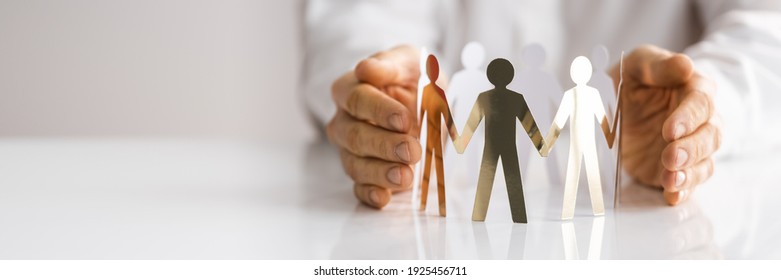 Equal Employee Safety. Business Man Boss Help - Shutterstock ID 1925456711