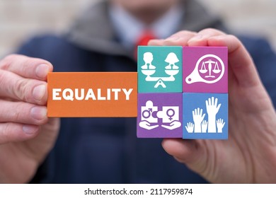 Equality People Rights Diversity Business Concept. Male And Female Equal Rights. Stop gender inequality and discrimination.