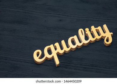 Equality Word Carved Out Plywood Symbol Stock Photo 1464450209 ...