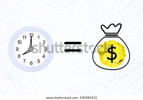 Equation Clock Sketch Money Bag White Stock Photo Edit Now - 