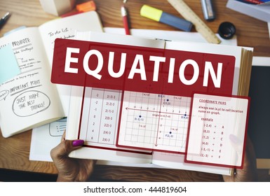 Equation Mathematics Calculation Chart Concept Stock Photo 444819604 